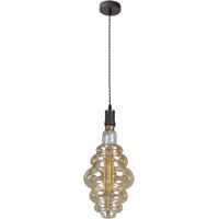Ciondolo loreto 1xe27 marrone/ambra lampadina inclusa 8w 3000k 620lm regx20x20 cm