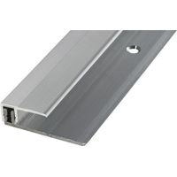 Abschlussprofil PROLINE PROVARIO Uni, 7-18 mm, Aluminium, 100 cm, breites Basisprofil, eloxiert Silber