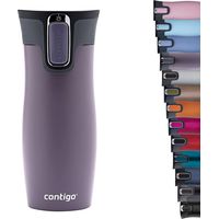 Contigo Tazza Termica West Loop Autoseal, Tazza Caffè da Viaggio in Acciaio Inossidabile, Contenitore Termico a Tenuta Stagna, con Coperchio Privo di BPA, 470ml, Viola (Dark Blum)