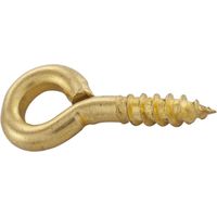 Ringschrauben mit Holzgewinde Wandhaken 6x20 mm Ösenschrauben Stahl vermessingt