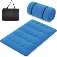 Costway – Matelas futon portable pliable 140 x 200 cm – Housse lavable – Rembourrage polyester haute densité – Sac de transport inclus – Idéal pour camping et invités