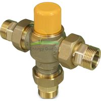 Valvola deviatrice termostatica con taratura fissa a 48oC KVS 1.7 - da 3/4" M a bocchettoni