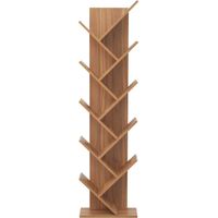 Rebecca Mobili Standregal Bücherregal 10 Ablagen Holz Braun Büro 160x44,5x22