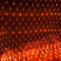Guirlande Lumineuses Filet,192 LED Filet Lumineux 3M X 2M 8 Modes énergie étanche,Dimmable pour Chambre Noël Mariage Soirée Maison Jardin,Rouge