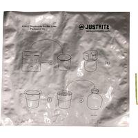 Justrite, Sacs-poubelle spéciaux, revêtement aluminium, argent