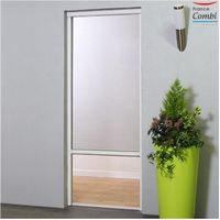 Moustiquaire enroulable verticale alu blanc pour porte H 230 cm x L 150 cm – Toile en fibre de verre – Résistante aux intempéries – Moustikit