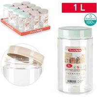 1 Pezzo Barattolo da Cucina Multiuso in Plastica Montecarlo 1 Litro 3 Colori