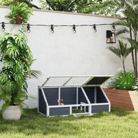 Coffre à tortue, enclos extérieur pour tortues, design sans fond, facile à ouvrir, maison pour tortues, Gris clair