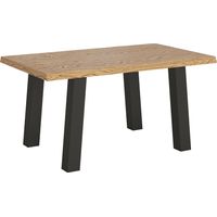 Tavolo allungabile 140/240x90 cm Svalen rovere scortecciato gambe antracite