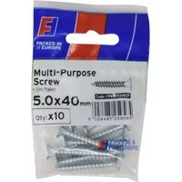 ForgeFix Multi-Purpose Pozi Screw CSK ST ZP 5.0 x 40mm ForgePack 10 FORFPMS540Z