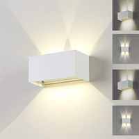 24W LED Wandleuchte, Außenwandleuchte, 3000K weißes Licht, wasserdicht IP65, 120° verstellbarer Strahl, geeignet für Flure und Garagen
