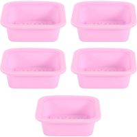 5 Pièces Moule à Gâteau en Silicone Carré Rose - Ustensile de Pâtisserie DIY pour Cuisine