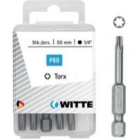 5 embouts dans une boîte en plastique longueur 50 mm (T 27 TIN) WITTE 429617