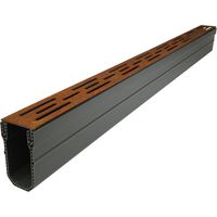 Wovar – Caniveau de voirie étroit en acier corten 1000 x 55 x 100 mm – Classe A15 pour drainage efficace – Grille amovible pour nettoyage facile
