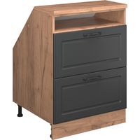 Meuble sous pente R-Line, Anthracite campagne, 60cm 2 tiroirs, 60 cm de profondeur, Vicco