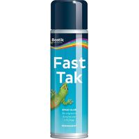 Bostik Fast Tak Contact Adhesive Spray Can 500ml Clear Fast-Setting Repositionable