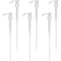 Pompe à sirop 6 pièces, réutilisable, distributeur de sirop, pompe de remplacement pour tête de sirop (avec tuyau)