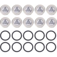 Verre de vue de maître-cylindre de frein avec joint torique, fenêtre de moto pour ATV diamètre: 18mm/0,7 pouces, 10 pièces