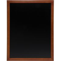 Ardoise bois, Universelle - finition acajou laqué- kit d'accroche murale inclus - 70x90cm - Securit