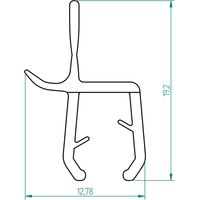 Breuer Spritzschutzprofil 2 x 424 mm Profil Spritzschutz Duschdichtung