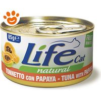 Life Cat Natural Tonno con Papaya - Life Cat Natural Tonno con Papaya - Lattina Da 85 Gr