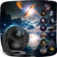 Projecteur Ciel Etoile Projecteur Planetarium 13 en 1, Projecteur Galaxie Veilleuse Projecteur, Lampe D'ambiance Veilleuse Enfant Projecteur RéGlable Angle et Focale avec Fonction Timing