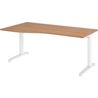bümö Schreibtisch Serie-XB Freiform: 180 x 100 cm Nussbaum