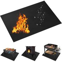 Cuscino isolante termico ignifugo nero, resistente al calore fino a 1093 °C, dimensioni 122 cm x 76 cm.