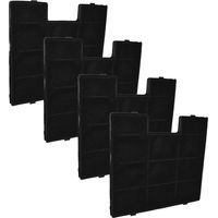 vhbw 4x Filtres à charbon actif compatible avec Amica OKC 621T, 651G, 611 ZR, 523G/J, 5661I, 6767, 921T, 951T, 651T, 6726I hotte aspirante