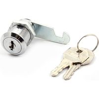 Flat Office Metall Schubladenschrank Kleiderschrank Sicherheit Cam Lock Key Silber Ton (9d8cd9dcfd9d