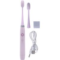 Brosse à dents électrique sonique rechargeable pour adulte - Rose poudré, minuterie intelligente et changement de fréquence