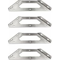 Equerre Etagere Murale Equerre Etagere Murale Equerre Metal de étagère Robuste Equerre Charge Lourde Inox Equerre Metal Etagere Triangle pour étagère Bureau de Cuisine Support D'étagère, 4 Pièces