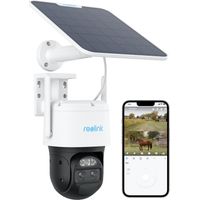 Reolink 2K 4MP 4G LTE Dual-Objektiv Überwachungskamera mit Auto-Zoom und Tracking, Weitwinkelobjektiv & Teleobjektiv, mit Solarpanel