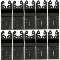 10 pcs 34mm Multi-Tool Blades Oscillating Blade Carbon Steel DIY Multi-Purpose Tools for Sawing Cutting Scraping Shaping Polishing and Removing Grout (10 pcs)