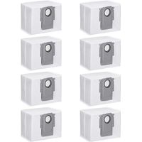 Lot de 8 Sacs à Poussière pour Roborock S7 / S7 MaxV Ultra / Q7+ / Q7 Max+,Roborock S7 Accessoires, Sacs À Poussière de Rechange pour Roborock S7 Station d'Aspiration H236