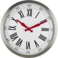 Eurotime 56860-07 Reloj de pared radiocontrolado plateado 40 cm