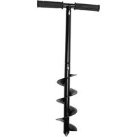 60cm Main Auger Post Hole Digger, Acier laminé à Froid en Forme de T Jardin Auger Foret avec Poignée Antidérapante Manual Earth Auger Drill pour Cultiver en Profondeur des Semis