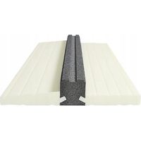 Fassadenprofile Noppenbahn Abschlussprofil 1m Schwarz | Kunststoff PVC Abdeckprofil für Noppenfolie, Mauerschutz, Sockelprofil