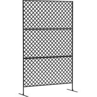 Paravent extérieur en métal pour terrasse, jardin, claustra décoratif, acier noir, brise-vue