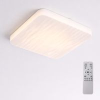 Plafonnier LED carré CCT réglable acrylique blanc 48x48cm 40W