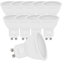 Arum Lighting – Lot de 10 ampoules LED GU10 3,5W – Équivalent 30W – 300 Lumens – Grand angle 110° – Non dimmable – Blanc chaud 3000K