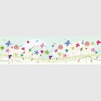 Frise auto-adhésive - Gribouillage de fleurs d'été - 500x13,8 cm