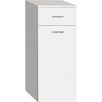 Aqualine Zoja - Armadio inferiore con cestino, 35x78x29 cm, bianco 50261