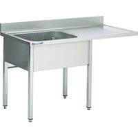 Plonge Espace Lv Avec Piétement Sans Sous-Tablette Avec 1 Bac Et 1 Egoutoire - Prodirest