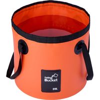 Ahlsen 20-Liter-Falteimer – tragbarer, zusammenklappbarer Eimer, Wasserträger, Waschwanne für Camping, Wandern, Angeln, Reisen, Orange