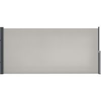 Toldo Lateral Retráctil Pantalla Enrollable Mampara de Privacidad Impermeable y Anti-UV Protege la Privacidad Gris Claro