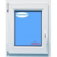 Eco-Blu – Fenêtre PVC oscillo-battante 600x900mm – 1 vantail gauche – Verre 4-16-4 Argon Low-E – Profilé Aluplast 70mm