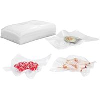 100 Sacs Sous Vide Alimentaire, Sachet Film Congelation Mise Poche Vide 15cm X 25cm pour Machine Vide , Compatible avec N'Importe Quelle Scelleuse Cuisson Cuiseur