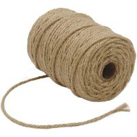 Corde En Jute - 4 mm - 50 M - Pour Jardinage Artisanat Décoration Intérieure Emballage - 1 Pièce
