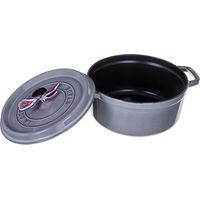 Staub Cocotte rund Graphitgrau 24 cm